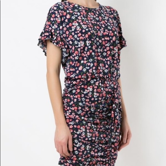 Michael Kors Floral Matte Jersey Ruffled Dress Size XS - Picture 4 of 12